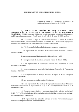 resolução cgsim nº 27 - Ministério do Desenvolvimento, Indústria e