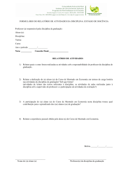 formulario estagio à docencia relatorio de atividades
