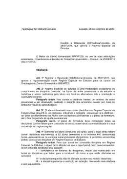Resolução 127/Reitoria/Univates Lajeado, 28 de setembro de 2012