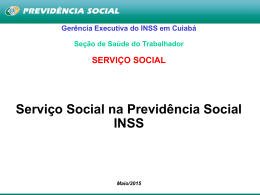 Serviço Social na Previdência Social INSS