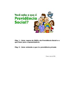 Pág. 1 - Guia: regras do INSS e da Previdência Social e
