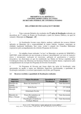 relatório de fiscalização nº 003 município de oiapoque