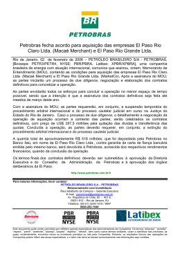 Petrobras fecha acordo para aquisição das empresas El