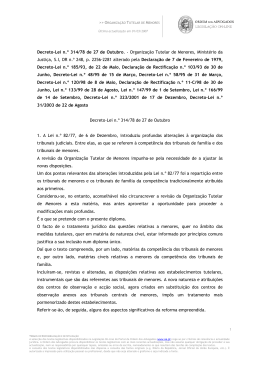 Decreto-Lei n.º 314/78 de 27 de Outubro. - Organização