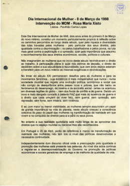 1998 - Intervenção MDM Rosa Maria Xisto