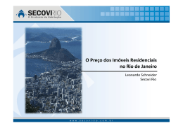 O Preço dos Imóveis Residenciais no Rio de Janeiro