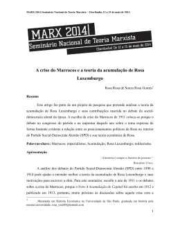 A crise do Marrocos e a teoria da acumulação de Rosa Luxemburgo