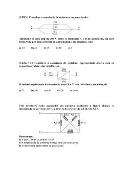 (UFRN) Considere a associação de resistores esquematizada