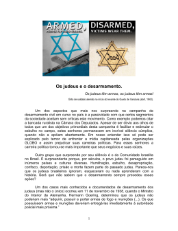 Os judeus e o desarmamento