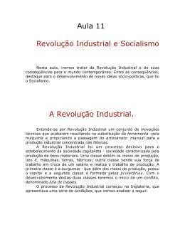 Aula 11 Revolução Industrial e Socialismo A