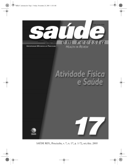 SAÚDE REV., Piracicaba, v. 7, n. 17, p. 1-72, set./dez. 2005