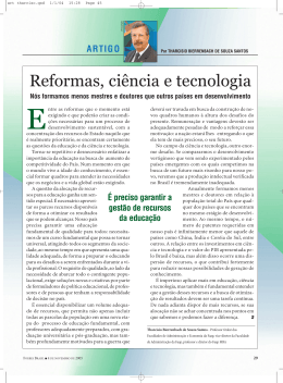 Reformas, ciência e tecnologia