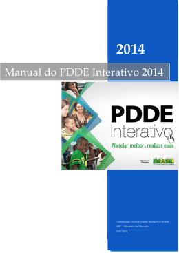 Manual PDDE Interativo 2014 - Atleta na Escola