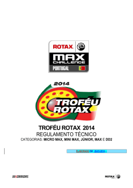 Regulamento Técnico do Troféu Rotax 2014