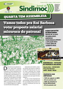 Vamos todos pra Rui Barbosa votar proposta salarial