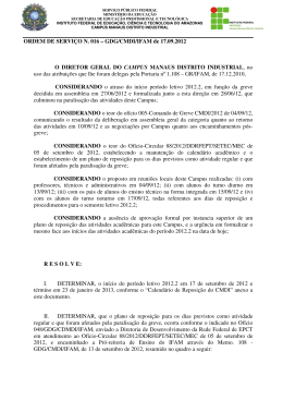 ORDEM DE SERVIÇO N. 016 – GDG/CMDI/IFAM de 17.09.2012 O
