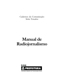 06 - Manual de Radiojornalismo