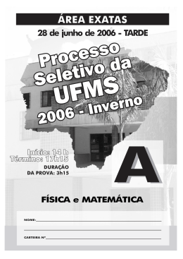 Processo Seletivo UFMS 2006 - Inverno