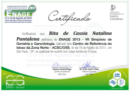 Certificamos que Rita de Cassia Natalina
