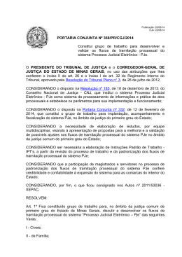 portaria conjunta 368/pr/cgj/2014 - Tribunal de Justiça de Minas