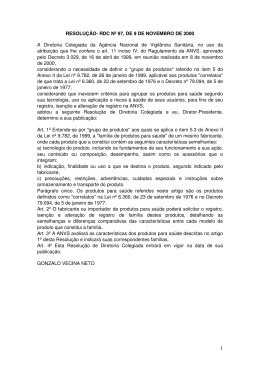 Resolução Anvisa RDC Nº 97-00