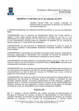 Prefeitura Municipal de Camacan - Portal da Prefeitura Municipal de