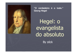 Hegel: o evangelista evangelista do absoluto