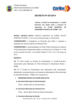 DECRETO Nº 021/2014 - Portal da Prefeitura Municipal de Coribe