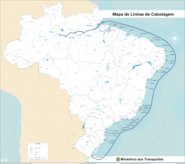 Mapa de Linhas de Cabotagem