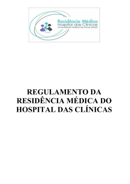 Regulamento da Residência Médica do HC/UFMG