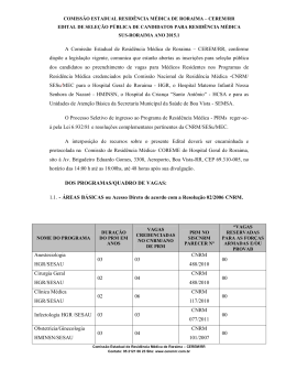 A Comissão Estadual de Residência Médica de Roraima