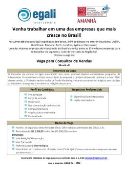 Venha trabalhar em uma das empresas que mais cresce no Brasil!