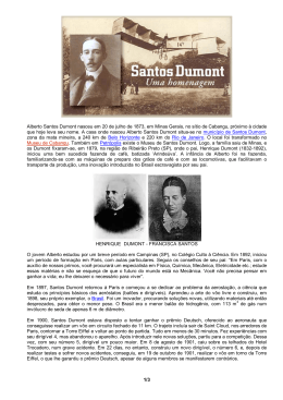 1/3 Alberto Santos Dumont nasceu em 20 de julho de 1873