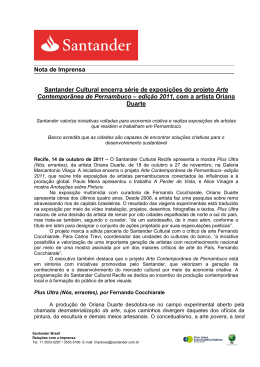 Nota de Prensa - Santander Financiamentos