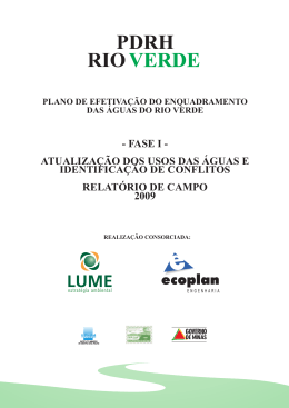 PDRH RIO VERDE - Lume Estratégia Ambiental