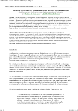 DataGramaZero - Revista de Ciência da Informação