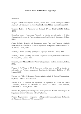Lista de livros de Direito da Segurança Nacional Borges, Mafalda