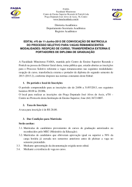 Diretoria Acadêmica Departamento Secretaria Acadêmica Registro