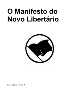 O Manifesto do Novo Libertário