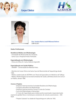 Dra. Sandra Maria Lutaif Milanezi Bohrer CRM 42.857 Dados