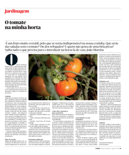 O tomate na minha horta - Associação Portuguesa de Horticultura