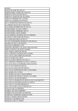 Lista parcial dos contemplados Residencial Planalto I e II