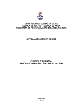 FLORES D`AMÉRICA: - RI UFBA - Universidade Federal da Bahia