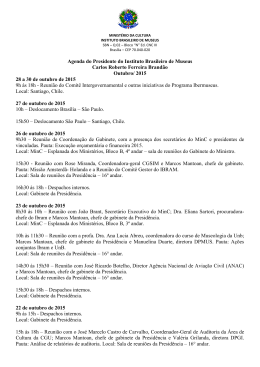 Mês de outubro de 2015 - Instituto Brasileiro de Museus