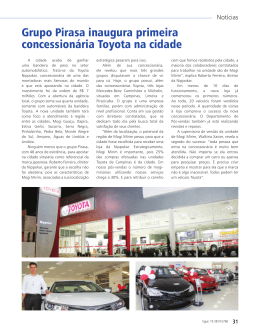 Grupo Pirasa inaugura primeira concessionária Toyota na cidade