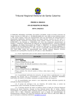 Ata de Registro de Preços 040/2015 - Tribunal Regional Eleitoral de