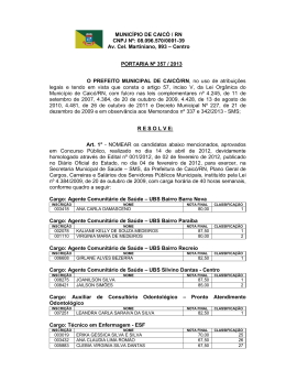 PORTARIA DE NOMEAÇÃO - Secretaria Municipal de Saúde II