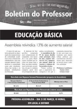 novo boletim - Sindicato dos Professores do Município do Rio de