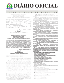Diário Oficial – Edição 1221 - Prefeitura de Barreiras