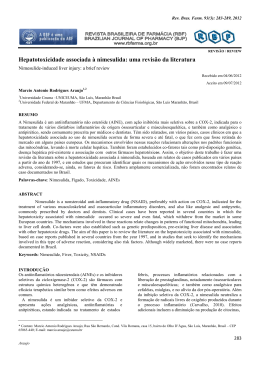 Hepatotoxicidade associada à nimesulida: uma revisão da literatura